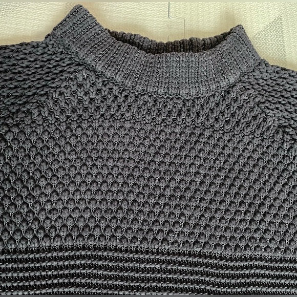 Anthropologie Mock Neck Chunky Knit Short Sleeve Sweater Small - Picture 4 of 11